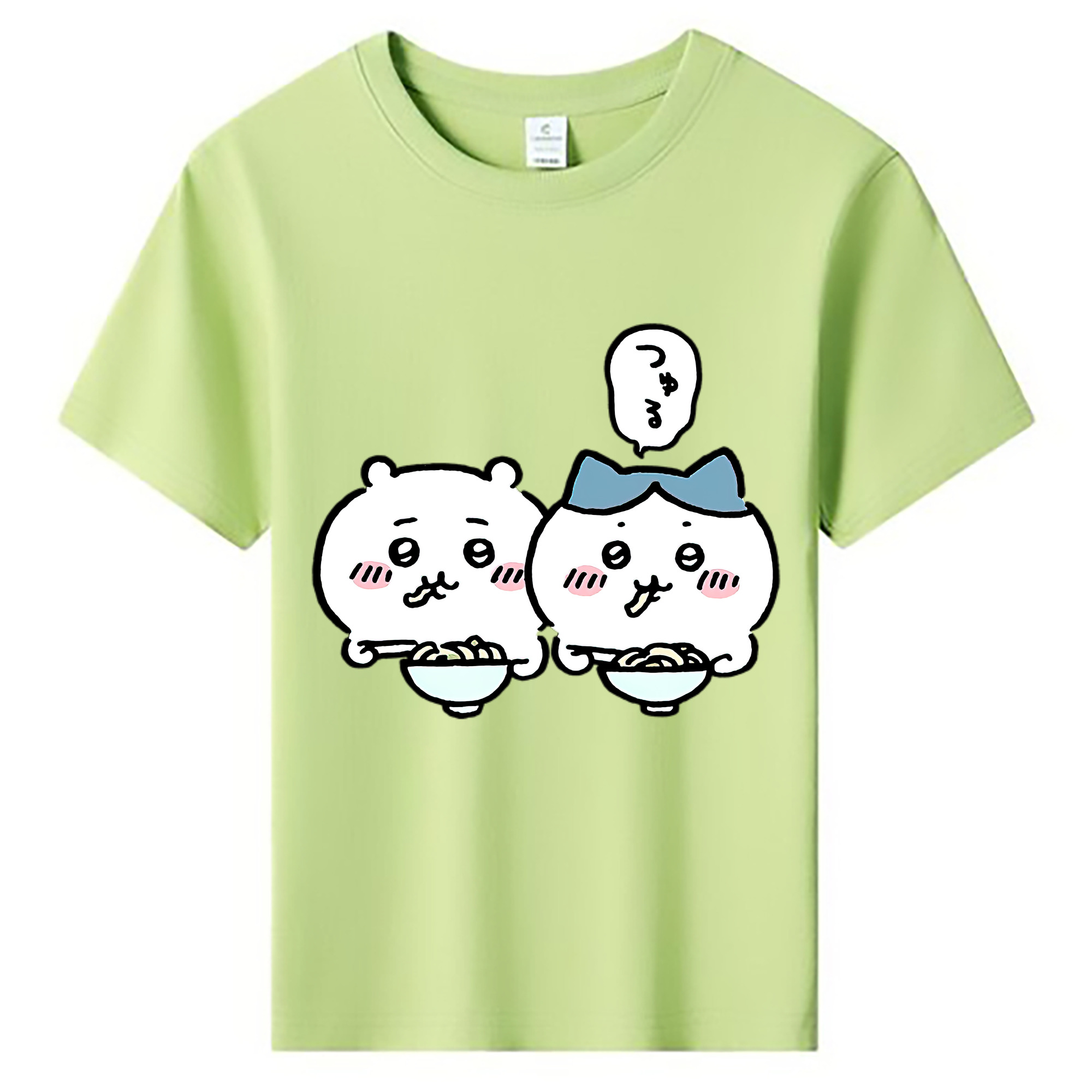 （画像用） ちいかわ ハチワレ Chii-kawa hachiware 綿100％キッズTシャツ（フロントプリント）